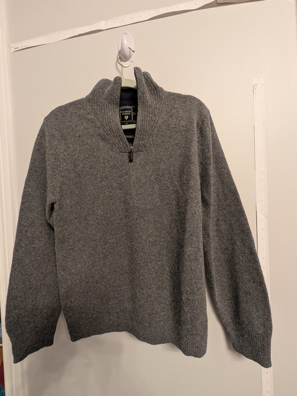 Men's Grey Half-Zip Sweater